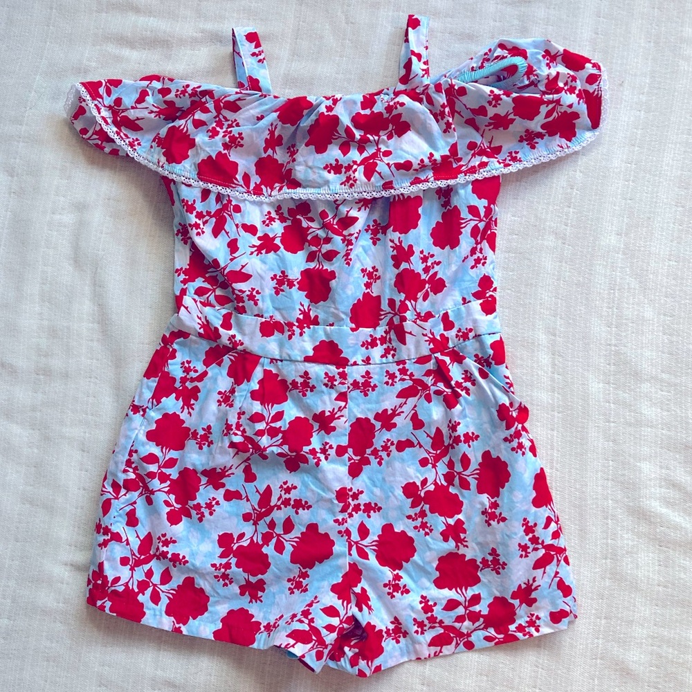 Size 4 Janie & Jack Cold-Shoulder Sleeveless Romper